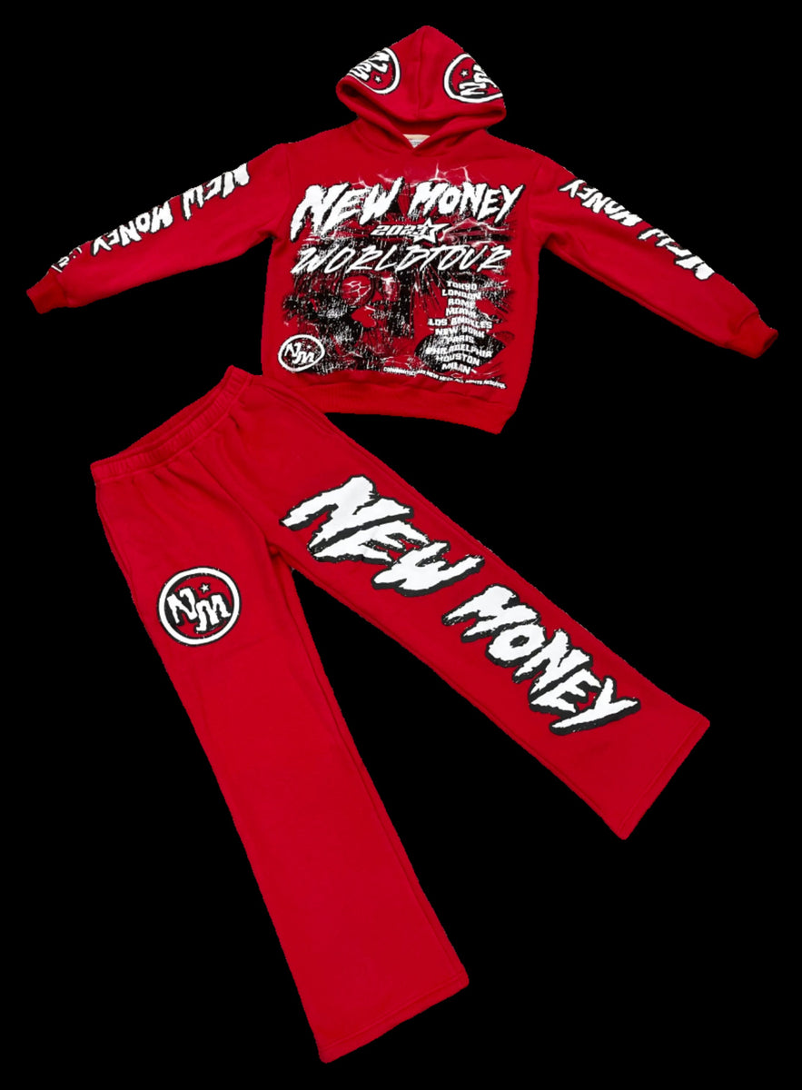 Red cheap money tracksuit